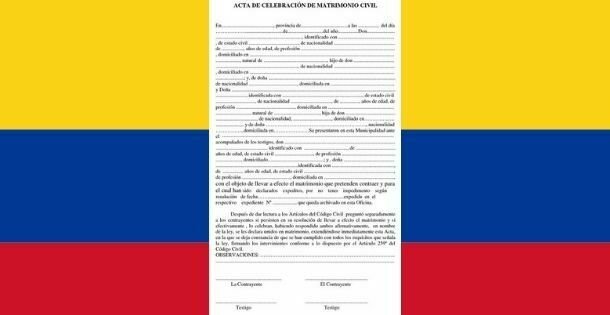 Certificado de matrimonio Civil Colombiano PDF