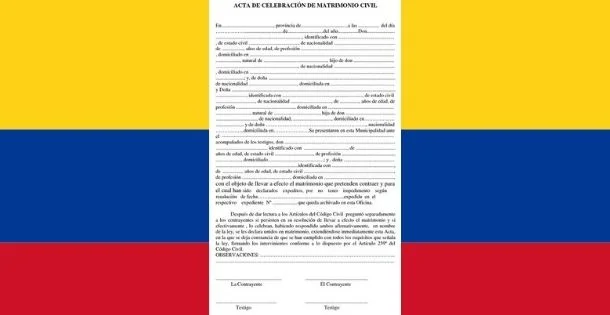 Certificado de matrimonio Civil Colombiano PDF